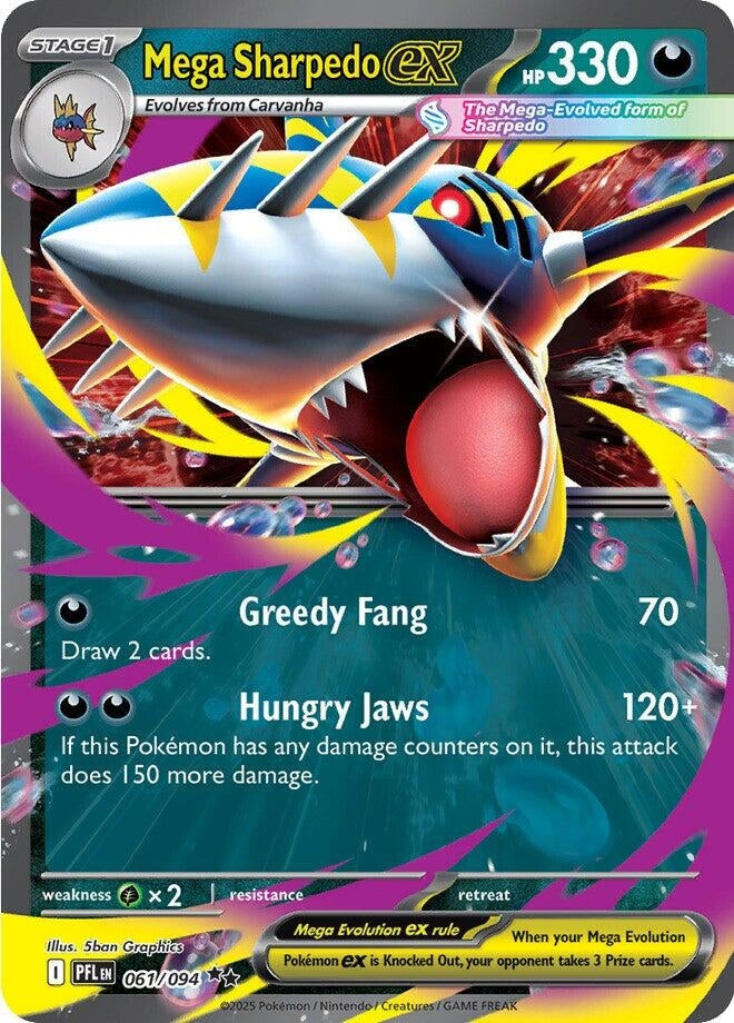 Mega Sharpedo ex [061/094] [ME02: Phantasmal Flames]