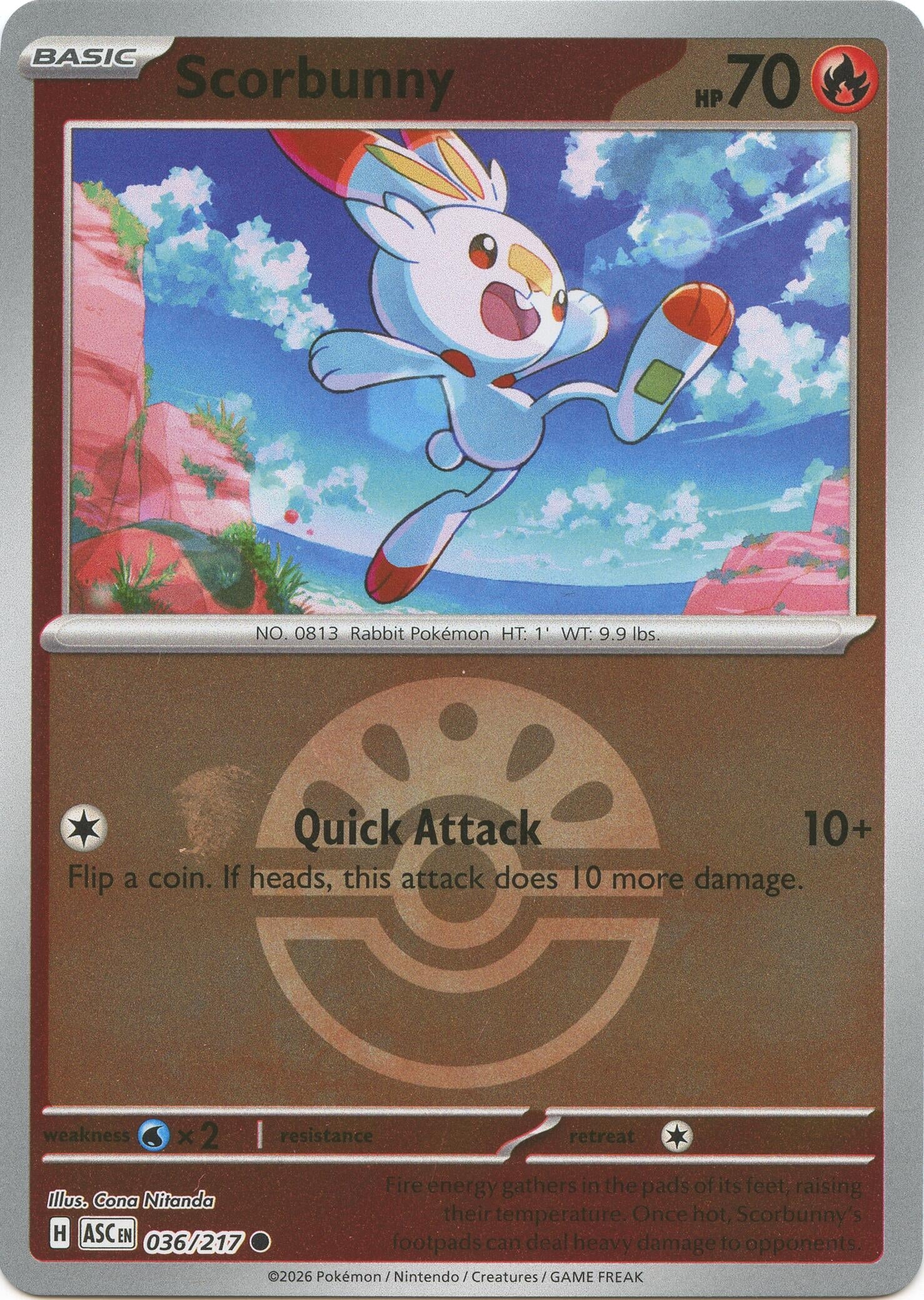 Scorbunny - 036/217 (Friend Ball) [036/217] [ME: Ascended Heroes]