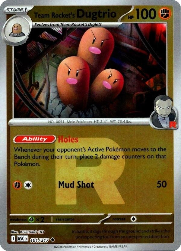 Team Rocket's Dugtrio - 101/217 (Team Rocket) [101/217] [ME: Ascended Heroes]