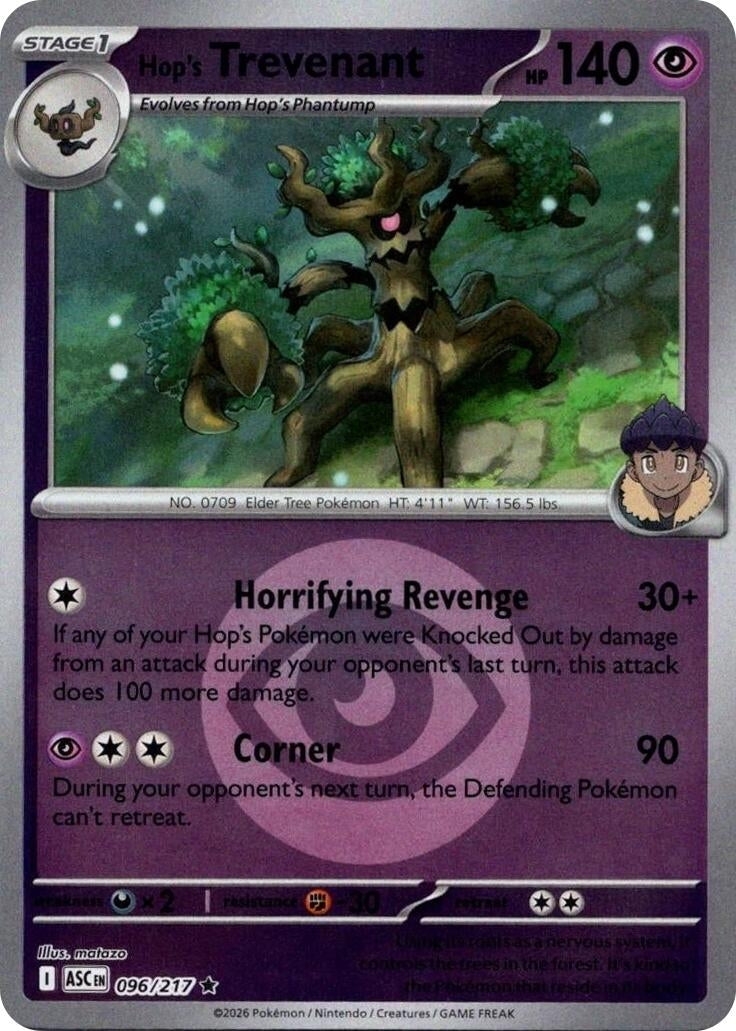 Hop's Trevenant - 096/217 (Energy Symbol Pattern) [096/217] [ME: Ascended Heroes]