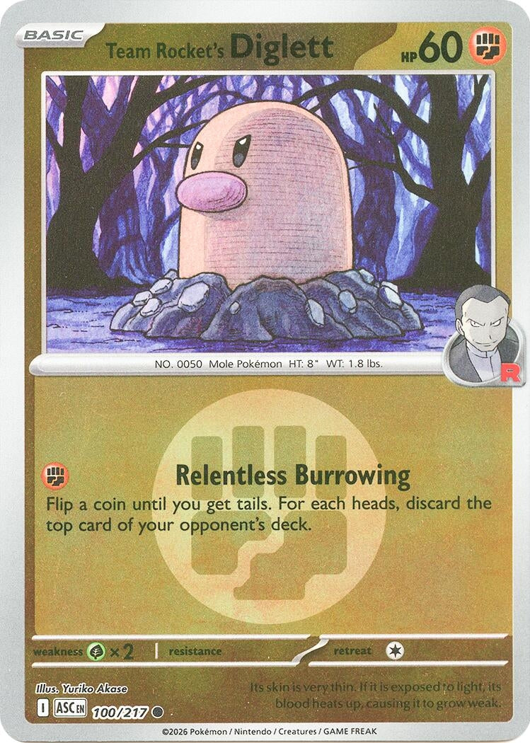 Team Rocket's Diglett (Energy Symbol Pattern) [100/217] [ME: Ascended Heroes]